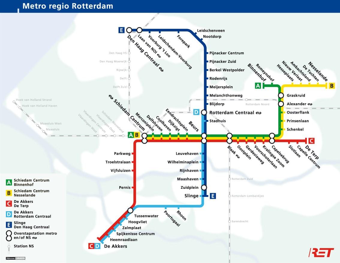 árið kort Rotterdam