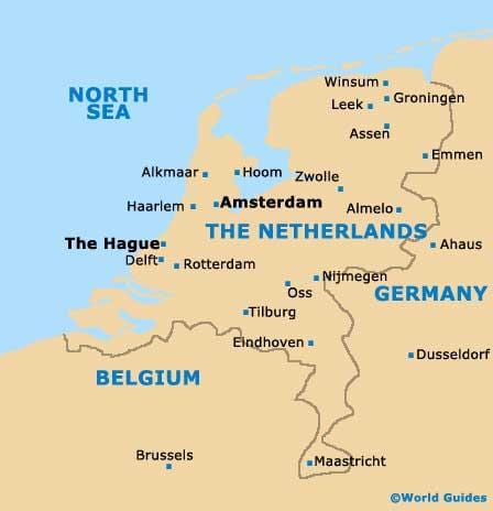 Rotterdam amsterdam kort