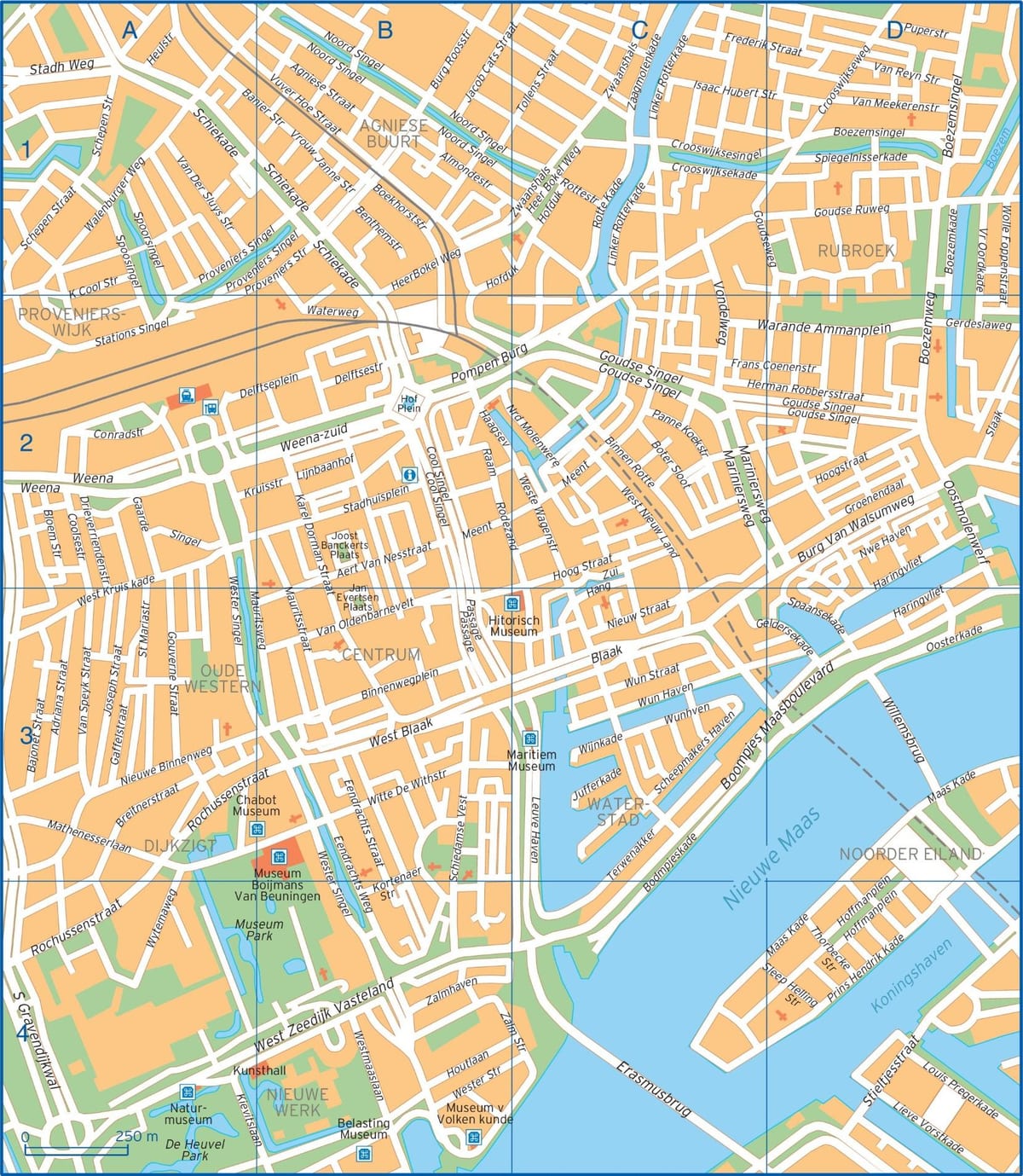 Kort af Rotterdam götunni 
